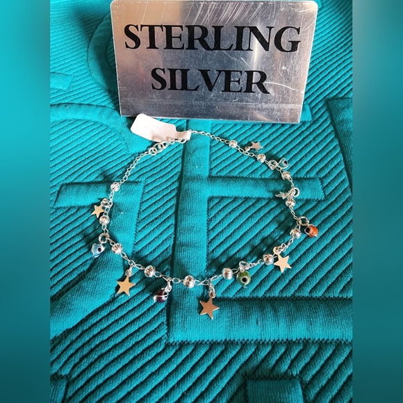 Sterling Silver Anklet .925 Fine Silver From México - Picture 2 of 4